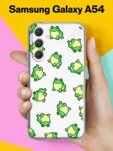 Силиконовый чехол на Samsung A54 Лягушата для Самсунг А54