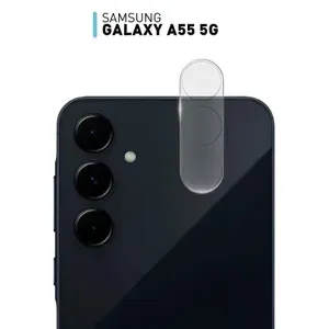 Стекло на камеру на Samsung Galaxy A55 (Самсунг Галакси А55), прозрачное защитное стекло ROSCO на блок камеры телефона