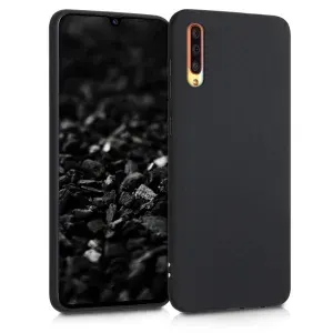 Чехол для Samsung A70 (A705) / чехол на Самсунг А70, плотный, матовый, приятный на ощупь, противоударный, черный