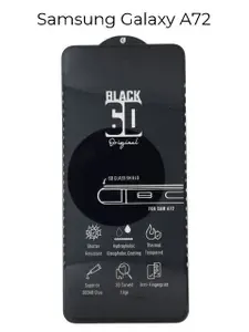 Защитное стекло для Samsung Galaxy A72, черная рамка