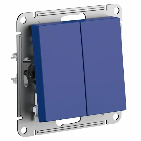 Переключатель Systeme Electric "AtlasDesign Аквамарин" ATN001165, механический, скрытый монтаж