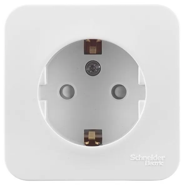 Розетка Systeme Electric Blanca накладная белая со шторками (BLNRA011111)