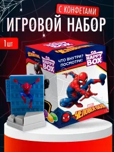 HAPPY BOX подарочный набор для детей Человек-Паук, фигурка+карамель