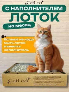 CatLoo/ Лоток для кошек с наполнителем.