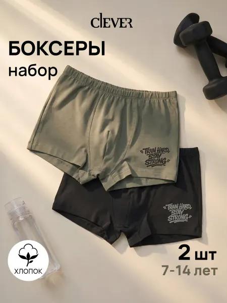 CLEVER WEAR Набор детских трусов боксеров хлопок 2 шт