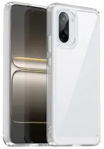 Чехол на OnePlus Nord CE5 пластиковый с силиконовой окантовкой прозрачный