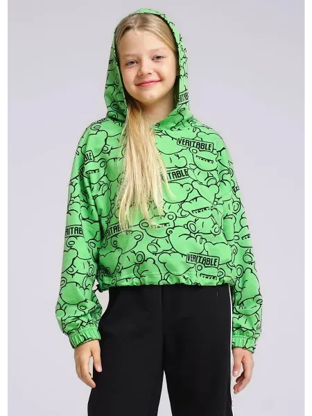 CLEVER WEAR Худи детское укороченное с капюшоном