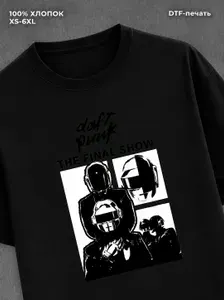 Футболка с принтом daft punk 1 шт