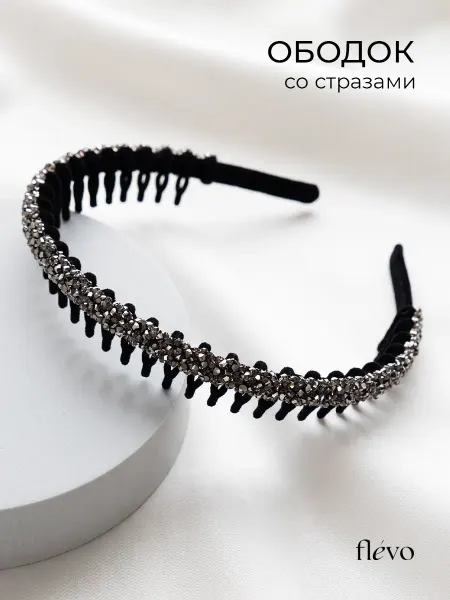 ClickClack Ободок для волос со стразами с зубчиками
