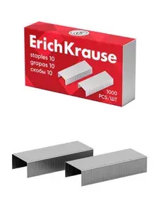 Скобы для степлера ERICH KRAUSE №10, 1000шт, картонная упаковка
