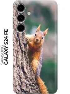 Силиконовый чехол на Samsung Galaxy S24 FE с принтом "Белочка"