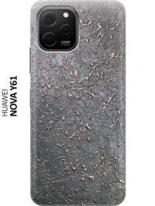Силиконовый чехол на Huawei nova Y61 / Хуавей У61 с принтом "Бронзовые брызги"