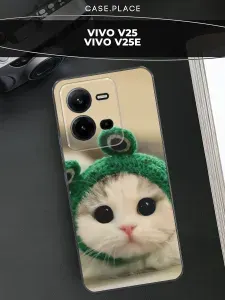 Чехол на Виво V25 / V25e кот