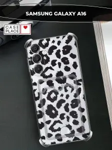 Чехол на Самсунг А16 с картой леопардовый