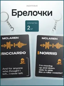 Брелок для ключей парный Макларен акриловые