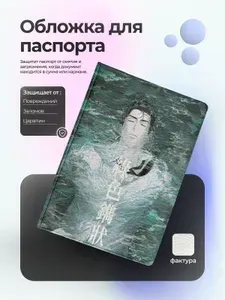 Обложка на паспорт с Джином в воде из манхвы