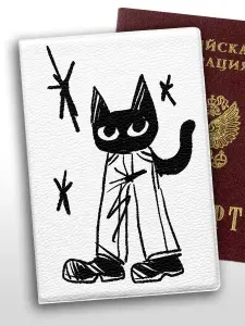 Обложка на паспорт с прикольным Котом граффити котики