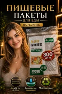 Пакеты крышки на резинке , пакеты на резинке для тарелок ( 300 шт. ) универсальные крышки для мисок и тарелок, контейнеры и кастрюли