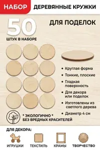 Набор деревянных кружков для поделок