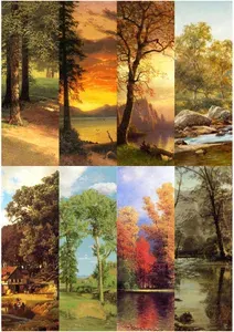 Закладки пейзажи, 9шт