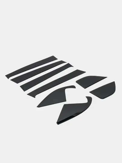 Накладки на стойки дверей Spark, Cobalt, Nexia, Lacetti, Gentra, Monza глянцевые, чёрные
