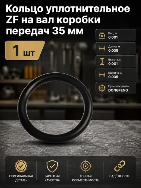 Кольцо уплотнительное ZF для ремонта коробки передач 35 мм