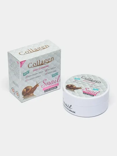 Гидрогелевые патчи для глаз Collagen Snail Eye Mask