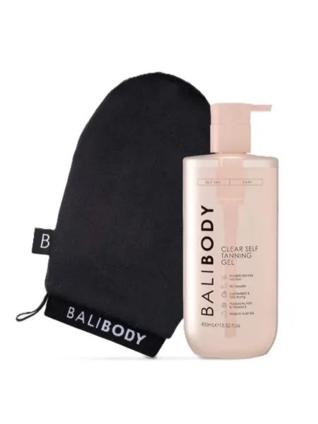 Набор для автозагара Bali Body Clear Self Tanning Gel Set с рукавичкой