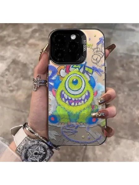 Чехол на IPHONE 12 12 PRO чёрный монстр криативо