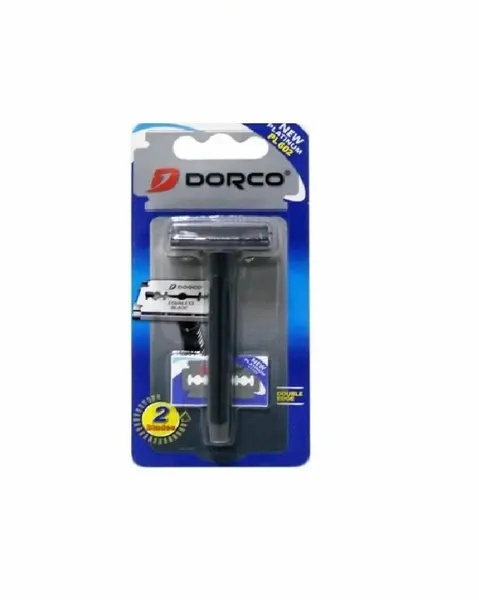 Бритва Dorco PL602-B классическая, 1 станок, 2 сменных лезвия.