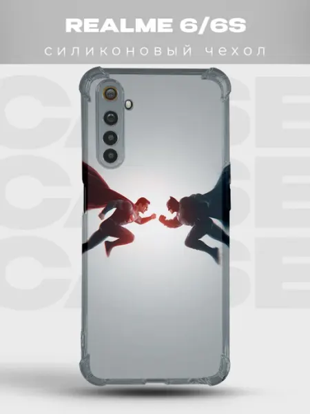 Чехол на Realme 6 Бэтмен тёмный рыцарь готэм batman dc PRINTberries