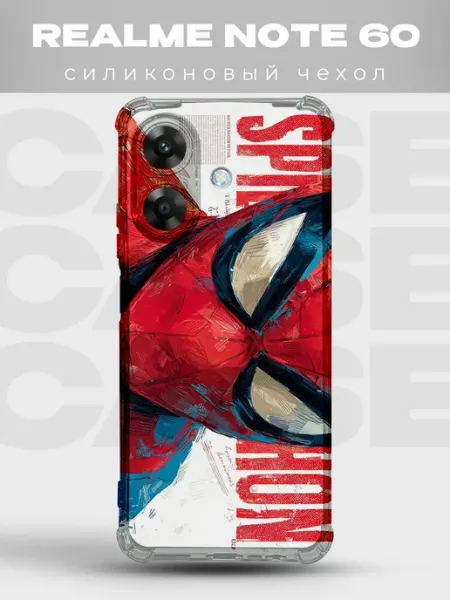 Чехол на Realme Note 60 60X Человек-паук spiderman комикс sp PRINTberries