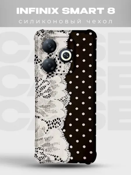Чехол на Infinix Smart 8 в горошек Polka Dot PRINTberries