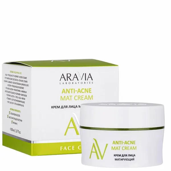 ARAVIA Laboratories Крем для лица матирующий Anti-Acne Mat Cream, 50 мл
