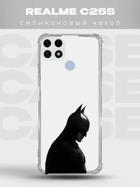 Чехол на Realme C25s Бэтмен dc комикс тёмный рыцарь готэм PRINTberries