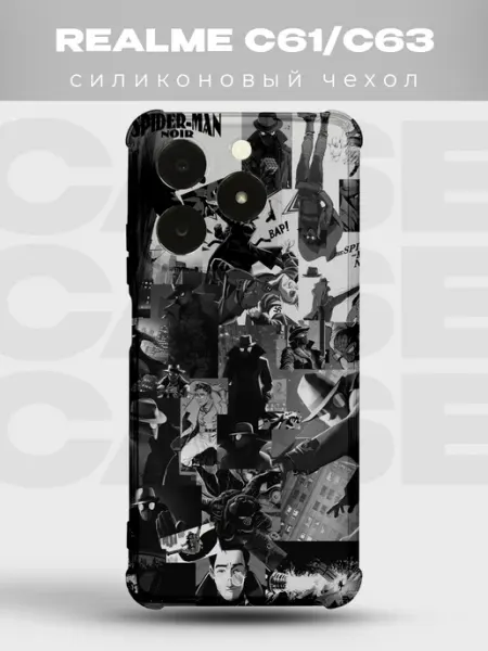 Чехол на Realme C63 Человек-паук Нуар spider noir марвел PRINTberries