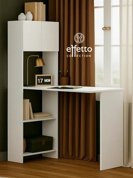 Effetto collection Стол письменный компьютерный с полками и ящиком