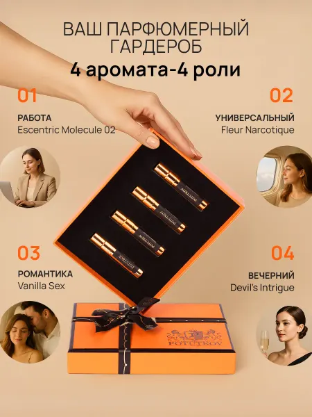 POTUTKOV Набор стойких духов подарочный Golden Perfume Collection