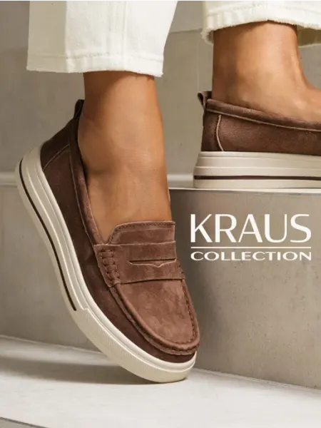 KRAUS Collection Мокасины женские замшевые