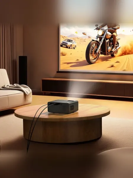 Смарт проектор HOCO DT6 720p, Wi-Fi 2.4/5G, Bluetooth 5.1, Same Screen, HDMI, черный - Проекторы и аксессуары