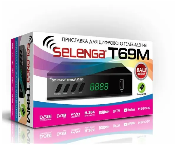 ТВ приставка для телевизора Selenga T69M (Эфирный DVB-T2/C)