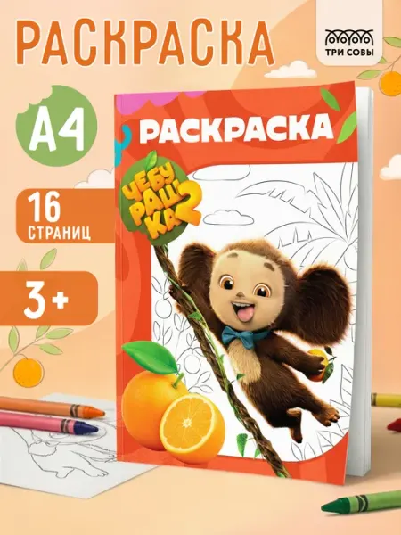 Раскраска А4 ТРИ СОВЫ