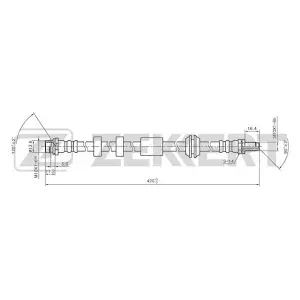 Шланг тормозной передний ford galaxy ii 06- mondeo iv 07- s-max 06- Zekkert bs-9211, oem 1379911