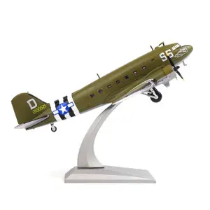 Douglas C-47 Skytrain 1 / 100 Metal Diecast Aircraft Model Kit, WW US C47 "Night Fright" Военно-транспортная модель самолета для взрослых Коллекция или подарок