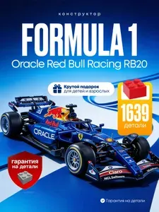 Конструктор техник гоночная машина болид Формула 1 Ред Бул Oracle Red Bull Racing RB20 F1 (спортивная машина, спорткар technology, совместим с лего Technic 42206 lego )