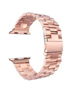 Браслет Haspic для часов Apple Watch Series 1-10/SE нержавеющая сталь, регулируемый 38/40/41/42 мм RoseGold ширина металлического ремешка 22 мм
