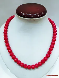 Бусы из пресс. коралла, диам.10мм, дл.60см