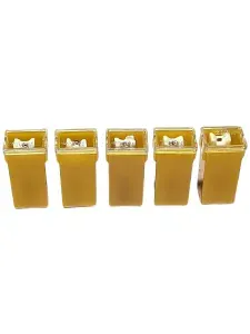 Предохранитель автомобильный FJ16 60 ампер CARTRIDGE 12-24В желтый СОА.АВТО в комплекте 5 шт.