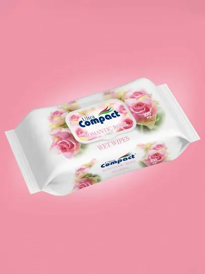 ULTRA COMPACT влажные салфетки "Романтическая Роза" 100шт