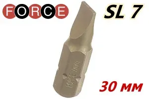 Бита шлицевая 5/16" плоская SL7 - 30 мм FORCE 1533007